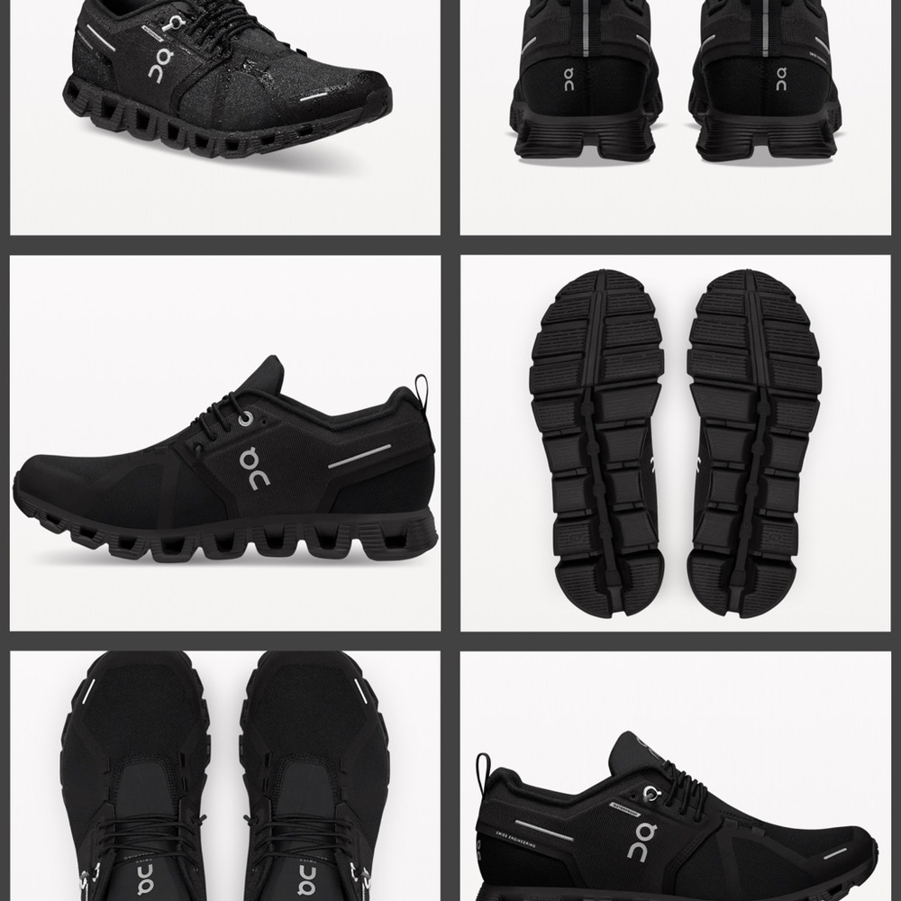 On Cloud 5 Running Women’s Black Athletic Shoes